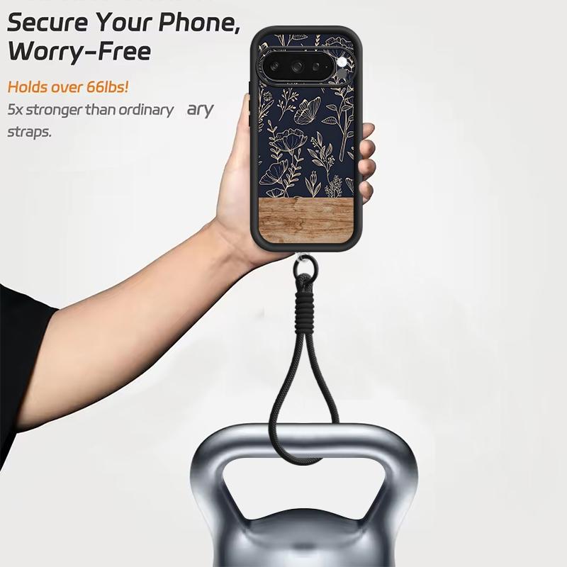 Butterfly Flowers Patterned Phone Case For Google Pixel 10 9 Pro XL 10 9 Pro Pixel 8A 7A 8 7 Pro 9A Soft Silicone Lanyard Cover
