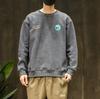 350G Heavy Sweater Men'S Loose Large Size Fat American Trendy Brand Printed Bottoming Shirt Versatile Crew Neck Jacket