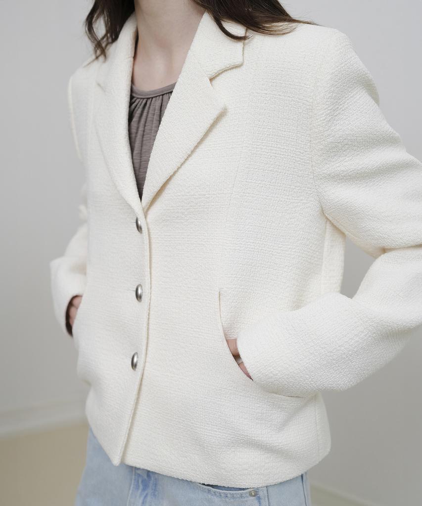 Andneeds Besette Tweed Jacket (Ivory)