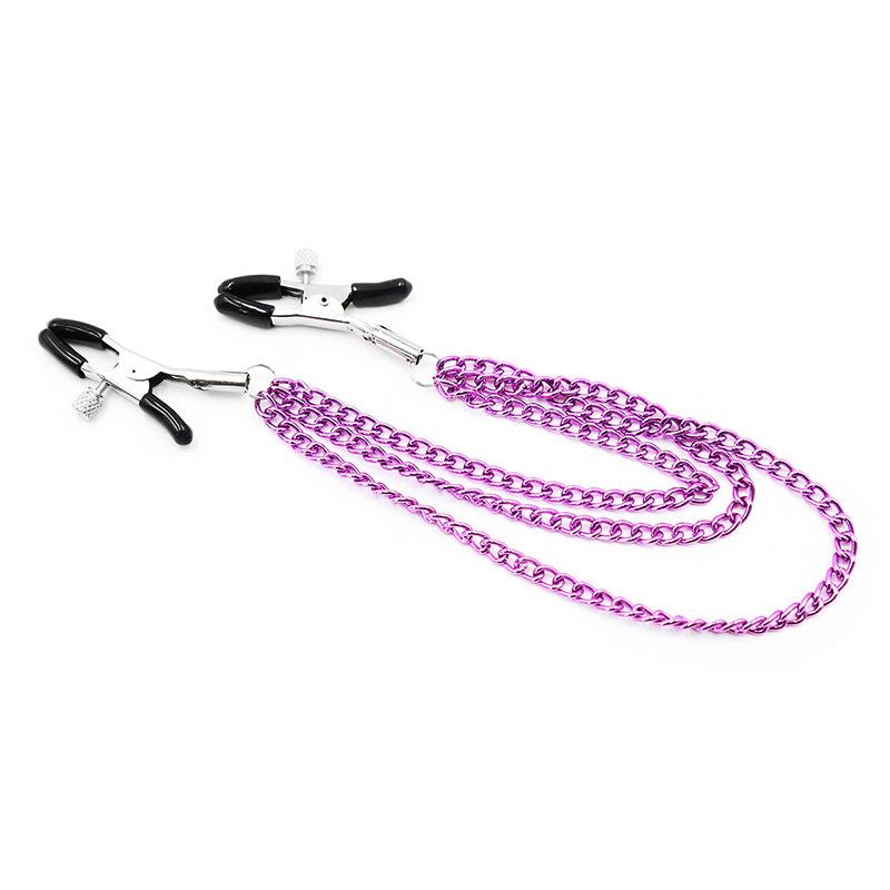 [National Comparison Price] Wildtoy Paradise Smsex Toys Metal Three-Chain Nipple Clamp Multi-Color Can Be Equipped