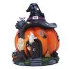 Halloween Witch Pumpkin House Decoration Garden Night Light Decoration Holiday Gift Resin Crafts