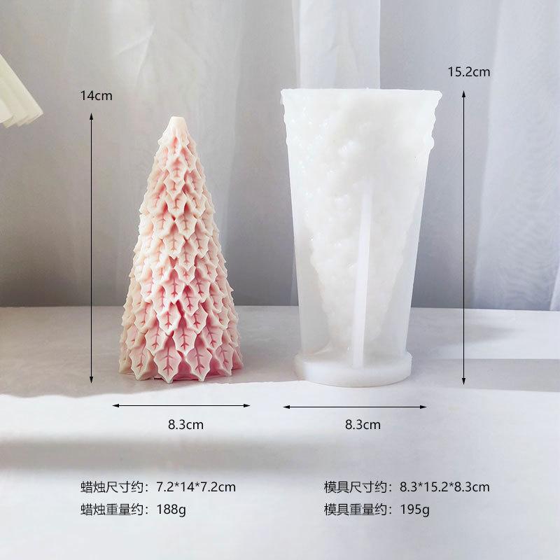3D Christmas Tree Candle Silicone Mold DIY Christmas Decor Candle Making Handmade Soap Plaster Resin Baking Tools Holiday Gifts