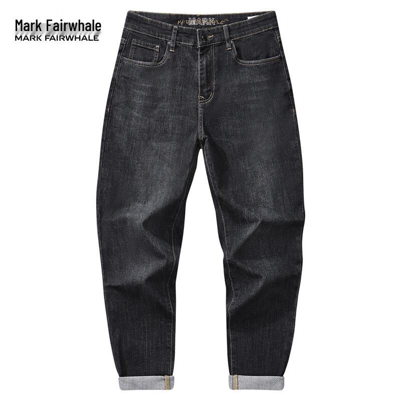 

Мужские джинсы прямого кроя с вышивкой и эффектом стирки Mark Fairwhale M