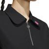 Lotso Bear Co-Branded Collection Pure Color Sporty Polo Collar Pullover Short Sleeve Dress Women Dress Black IP4022