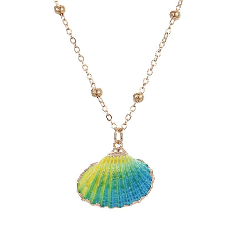 32 Styles Charm Boho Natural Shells Necklaces Scallop Pendant Necklace For Women Gifts Chain Style Alloy Seashell Summer Jewelry