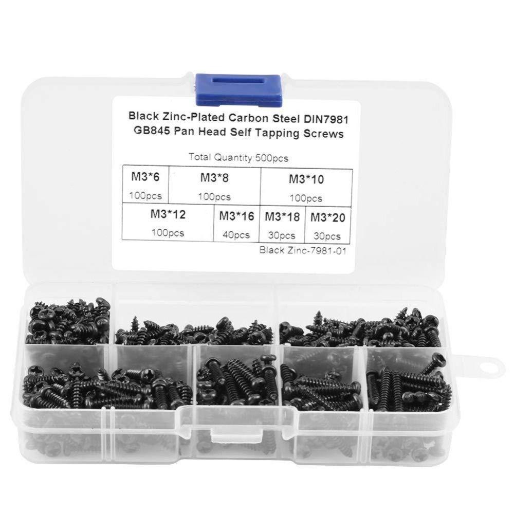 400pcs/500pcs Cross Recessed Head Self Tapping Screws Carbon Steel Laptop Screws  Laptop Repair