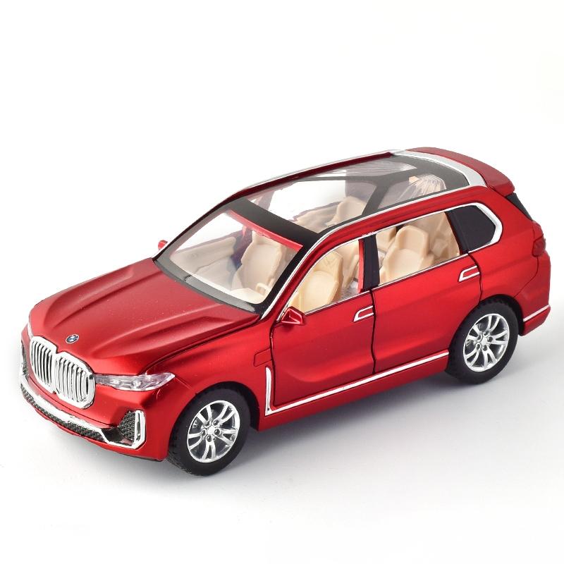 1/32 BMW X7 SUV Alloy Toy Car Model Wheel Steering Sound and Light Children's Toy Collectibles Birthday Gift