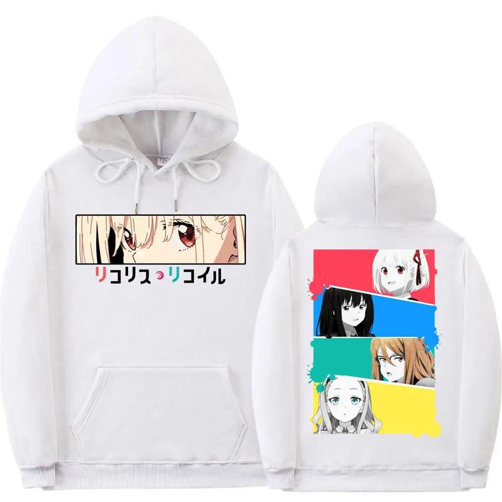 Manga Lycoris Recoil Chisato Nishikigi Takina Inoue Printed Hoodie Anime Unisex Women Fleece Hoodies Fashion Sportswear Sweatshirt