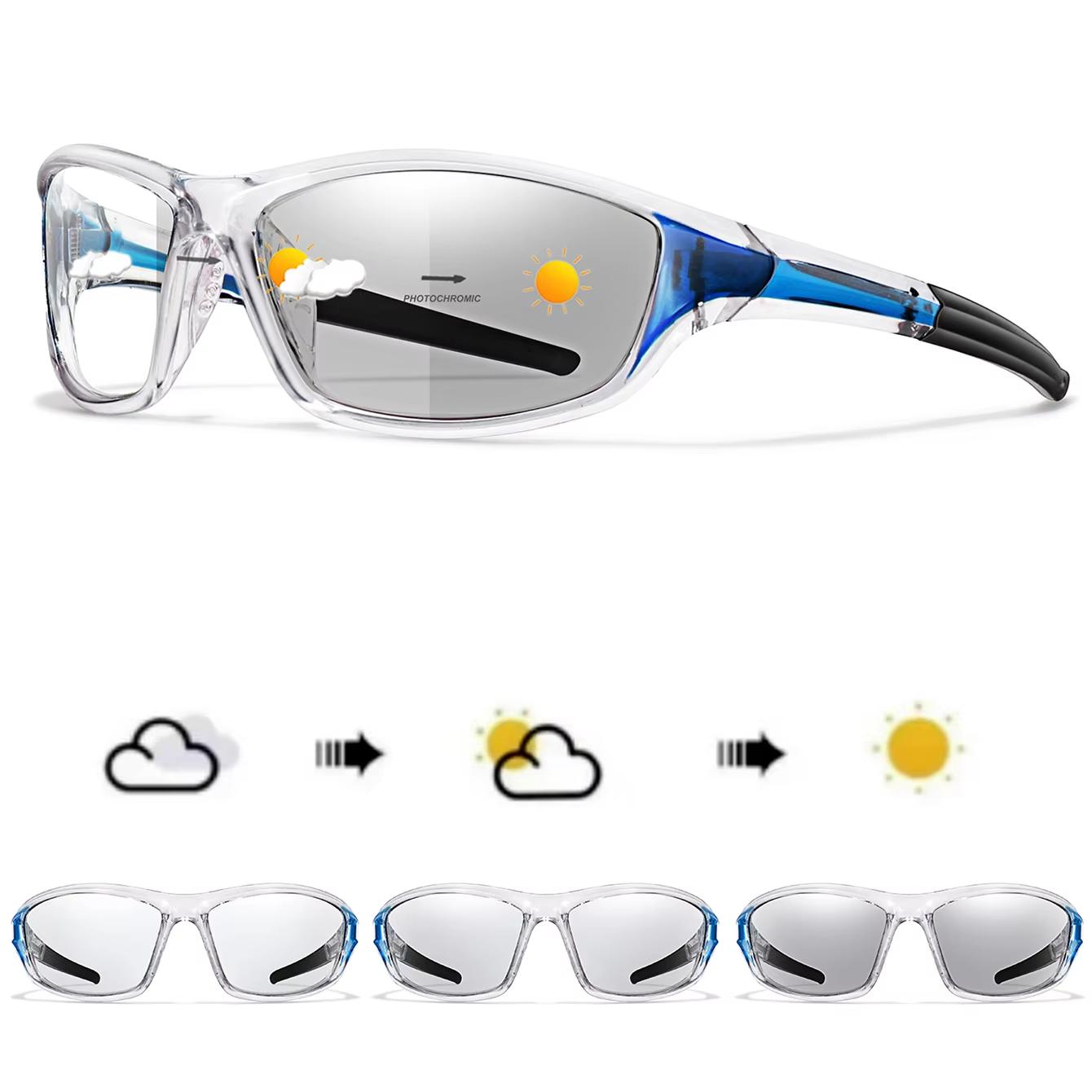 Photochromic Cycling Eyewear Windproof Goggles Running Fishing Glasses Brand Mtb Bike Glasses For Cycling Outdoor Sports Uv