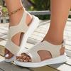 Fashion Women's Fashion Knit Black Wedge Sandals Lightweight Non Slip Summer Shoes for Women Comfort Casual Sports Sandalias Mujer 2025