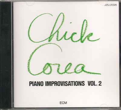 CD CHICK COREA - Piano Improvisations Vol. 2 J25J20326 ECM Records 1989 Japan Jazz Used