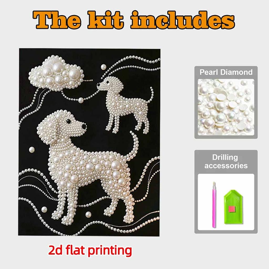 Pearl Pup DIY Diamond Art Kits 15.7x19.6inch Gem Art Diamond Painting Kits Without Frame for Adults Gift Idea Home Wall Decor