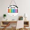 Wooden Door Sign Easy Installation No Tool Need Welcome Sign Teacher Hanging Plaque For Classroom School Wall Decors