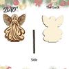 Desktop Decorative Crafts Wooden Candle Holder, Praying Angel Tabletop Tealight Stand, Religious Christmas Atmosphere Supplies Candlestick for Mantel,