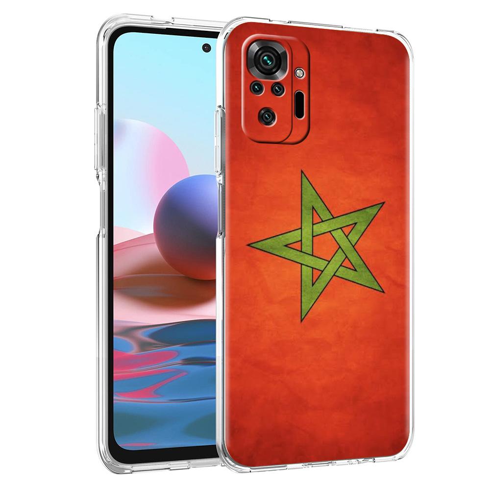 Phone Case For Xiaomi Redmi Note 15 14 5G 13 12 10 11 Pro Plus 4G 14C 13C 12C Soft TPU Cover Morocco Flag Soccer