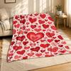 Scattered Valentine Hearts Coral Fleece Blanket Love Decor