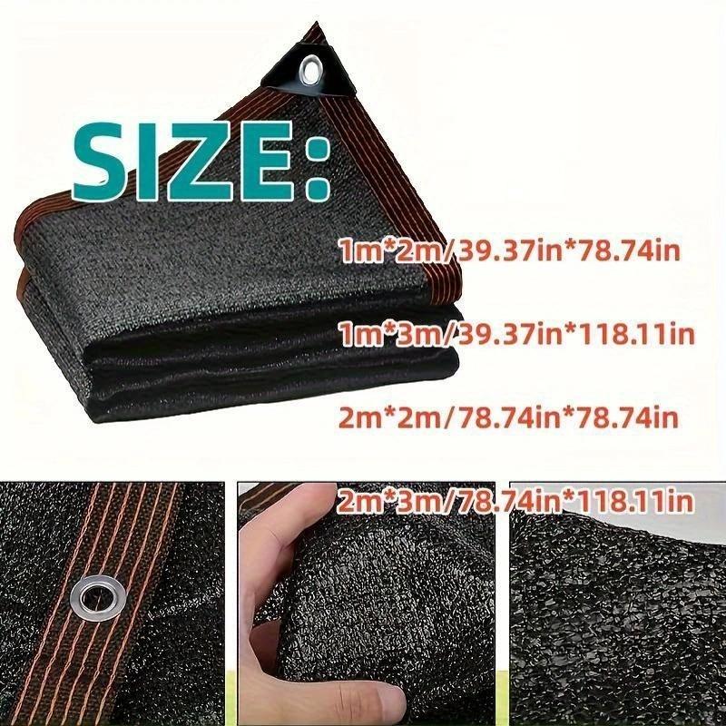 Yellow Black Shade Cloth Sunblock Mesh Cover Taped Edge With Grommets, Sun Net For Pergola, Plants Greenhouse, Gardens, Patio, C