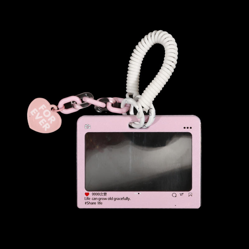 Dialog Box Transparent Card Cover Student Cartoon Slider Card Pack Game Card ID Card Set Pendant Anti-lost Card Holder