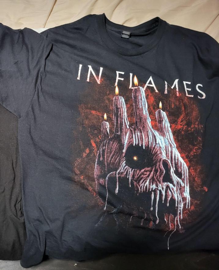 Vintage style In Flames Tour 2025 short sleeve black color shirt KV37929 Unisex T-Shirt XXXXL