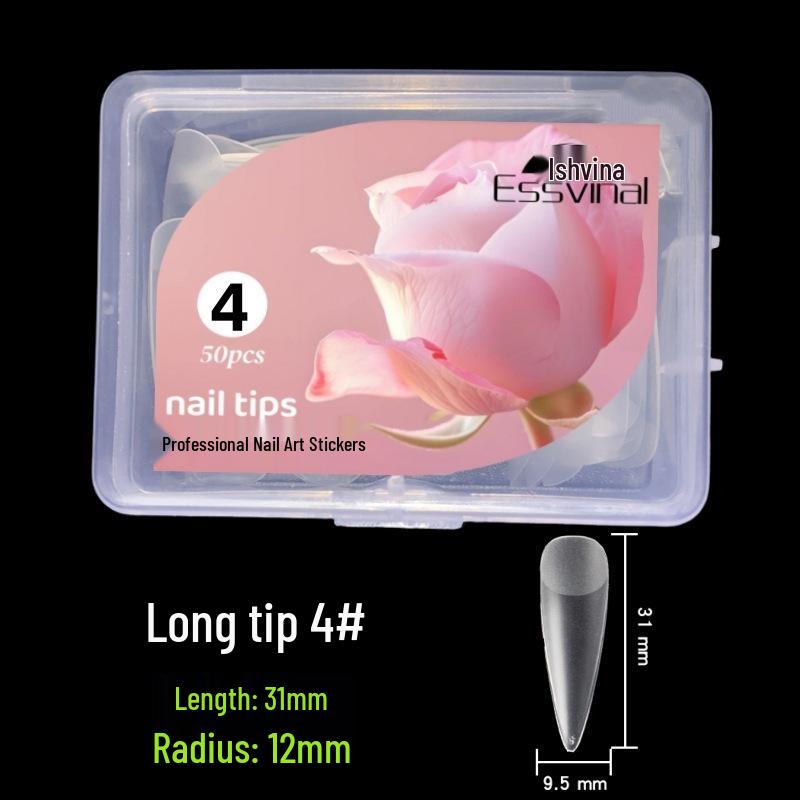 Matte Mandelfarbene Wassertropfen-Press-On-Nägel - Dünn, Nahtlos, Transparent, Dual-Use Aufklebbare Nagelverlängerungen