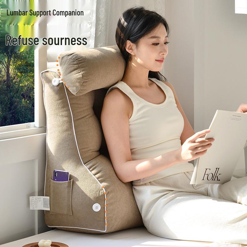 Cuscino Schienale Multifunzione da Comodino: Cuscino di Supporto per Lettura, Collo e Vita