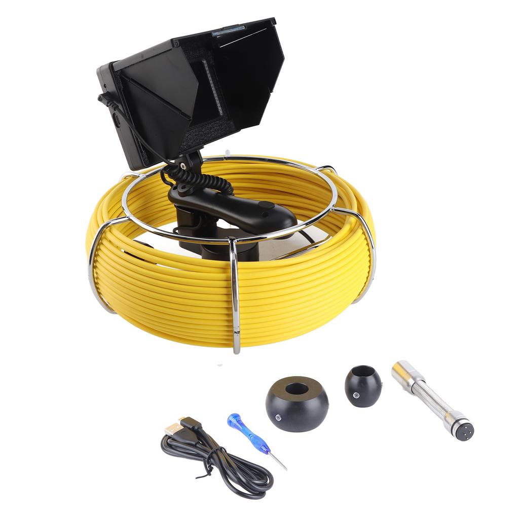 Mini Handheld Pipe Pipeline Inspection Camera Drain Sewer Industrial Endoscope with Monitor 30m