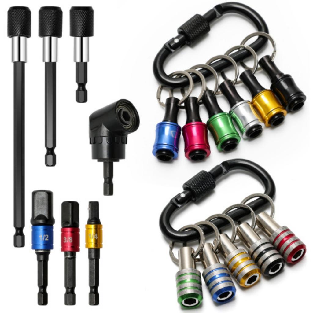 105 Degree Screwdriver Corner Cutter, 360 Degree Universal Joint Rod, Colored Steel Ball Joint Rod Combination Set