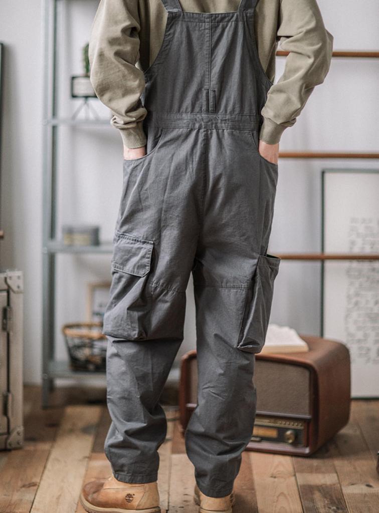 Kayiyasu Cargo Overalls mit mehreren Plus Deck Casual Loose Street Style Herren Taschen, Größen, Unisex, Arbeitskleidung, Overalls, Hosen, Camping, Outdoor,