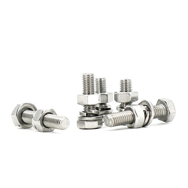 304 Stainless Steel DIN933 Hex Bolt 4-Piece Combination Set