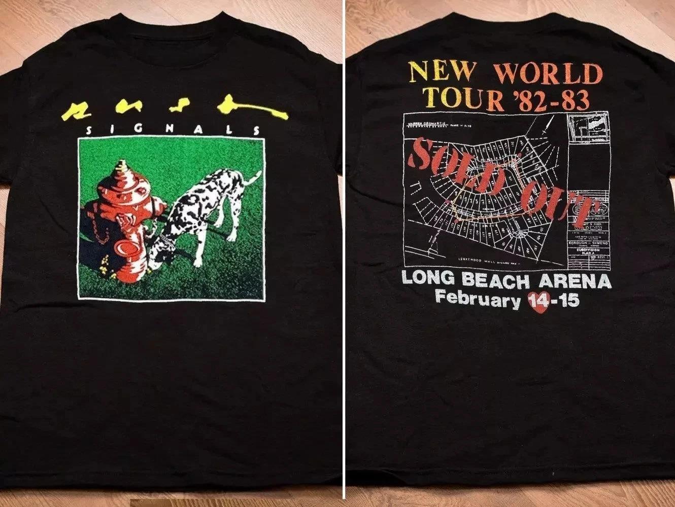

Vtg Rush Signals New World Tour 82-83 Long Beach Arena Reprint Shirt Fans Gift High-end Luxury Is for Both Men and Women Top Y2k 4XL