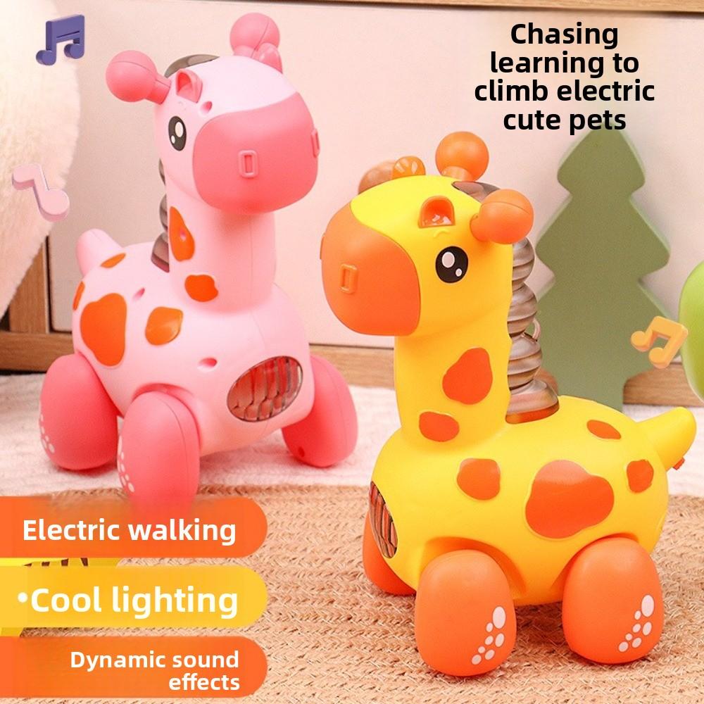 with Leash Electric Doll Sound and Light Early Education Toys Giraffe Toys Gift Giving