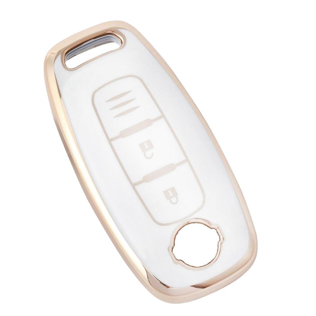 [YANMW] New X-Trail Key Cover Sakura Key Case Compatible Nissan Aria Smart Key Case, Gold White
