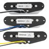 Musiclily Pro ST-60SE Staggered Alnico 5 Guitar Single Coil Pickups (Neck/Middle/Bridge) for Strat Electric Guitars, White (Set of 3)