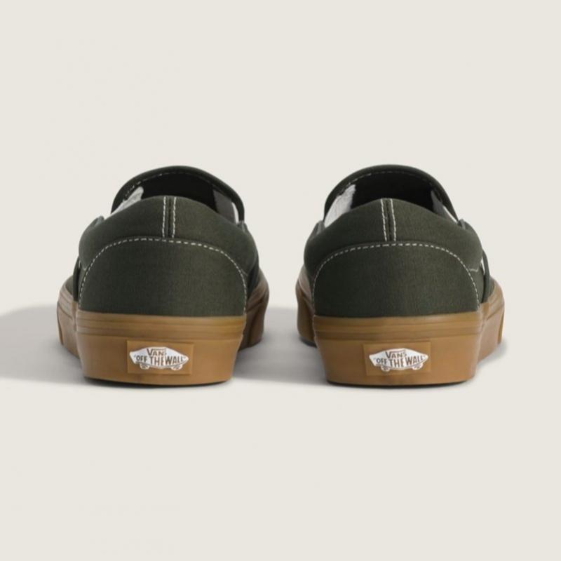 Vans Slip On Olive Gum Sole   Vn000dahfrn