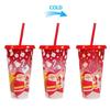 2PCS Creative Cold Activated Color Transforming Cups for Christmas Fun Cold Sensing Cup Safe for Kids and Adults