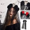 Halloween Headband Black Lace Hair Hoop for Costume Party Decorations and Favors
