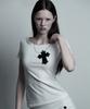 ILLIO White-Leather Cross Necklace T-Shirt
