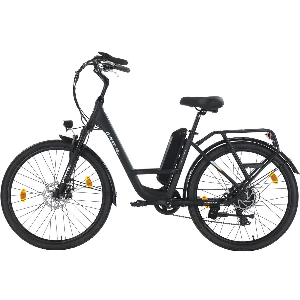 Spatial Elite Women’ Electric Bike With TowSeat 250W Motor 36V13AH Battery 26 Inch Road Tires Multi Terrain Electric Bike Outdoor Riding E-Bike