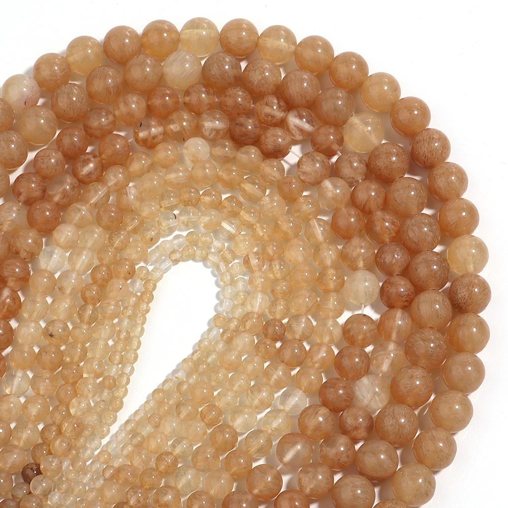1 Strand 4/6/8/10/12mm Natural Smoky Quartz Stone Beads Brown Round Loose Spacer Beads For DIY Jewelry Making Bracelets Necklace