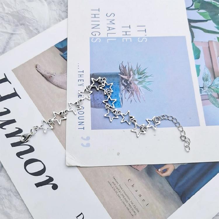 Hollow Five-pointed Star Bracelet Fashion Charm Chain Bracelet Statement Jewelry