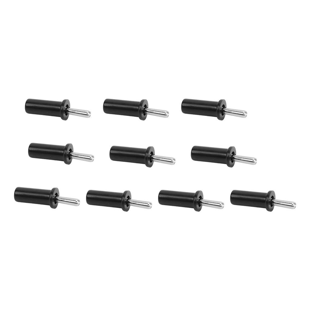 10pcs Banana Plug 4mm Cross Slot Gold Plated Brass Solder Type Connector for Speaker CableBlack