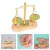 Educational Miniature Scale Toy for 1/12 Scale Doll House Antique Balance Scale Model Figure for Kids Pretend Play Game