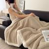 Solid Warmth Jacquard Autumn Winter Blanket Thickened Warm Multi-functional Sofa Blankets Skin Friendly Comfortable Nap Blanket