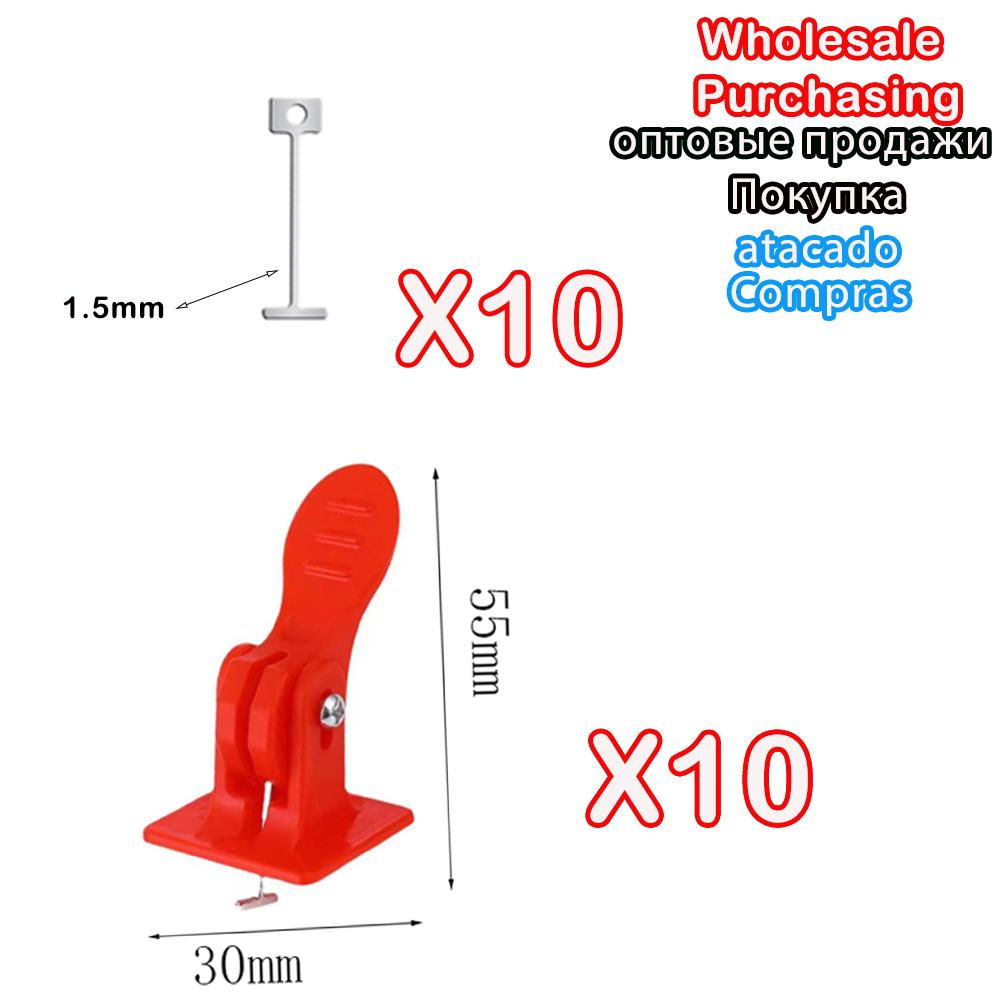 5-50 Pcs Floor Tile Leveling System Clips Construction Tool Set Wall Porcelain Ceramic Levelers Spacers Tile Leveler Adjuster