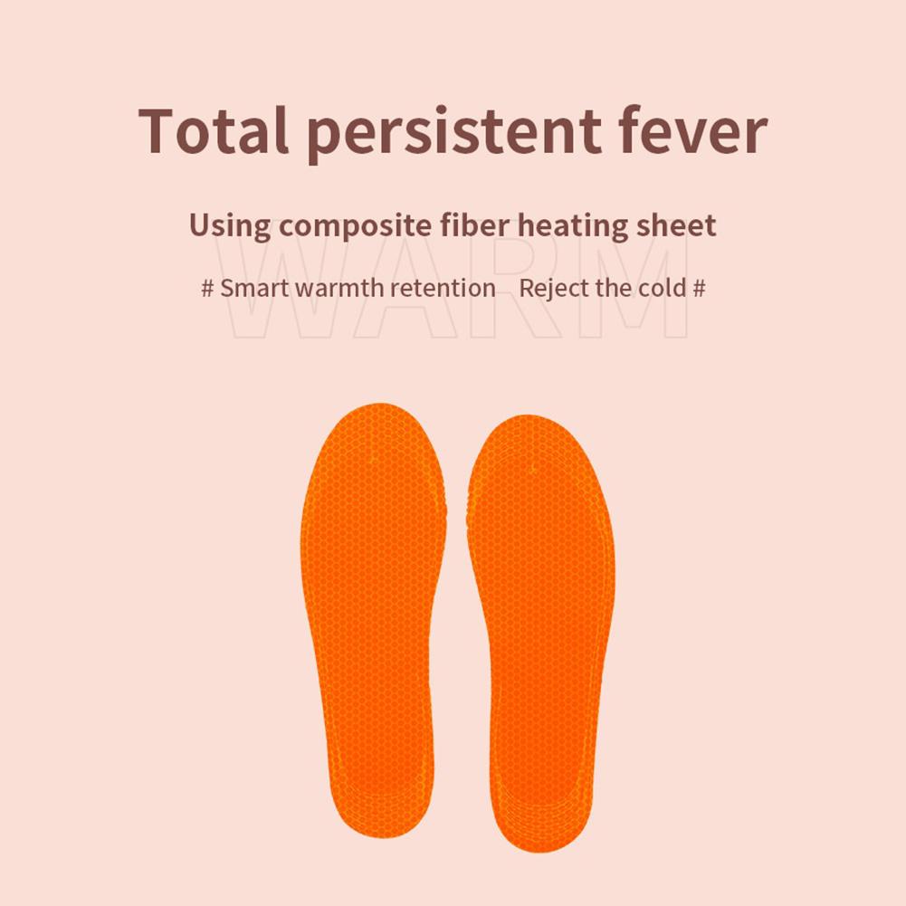 Unisex Electric Heated Insoles Cuttable Washable Rechargeable Thermal Insoles for Winter Fishing Hiking Camping