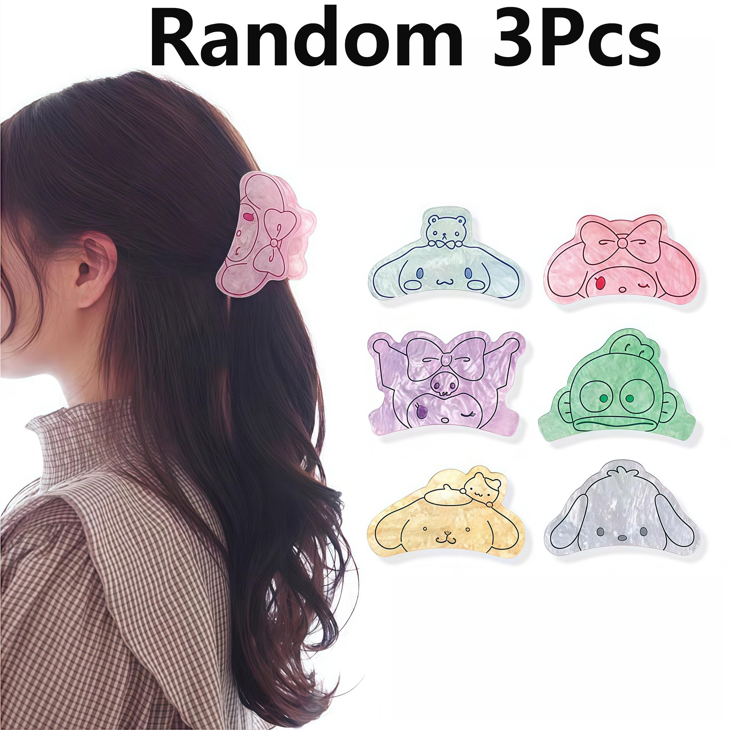 

1PC/Random 3PCS Cute Sanrio multi-color exquisite hair claw clips, Kuromi and Hello Kitty hair accessories