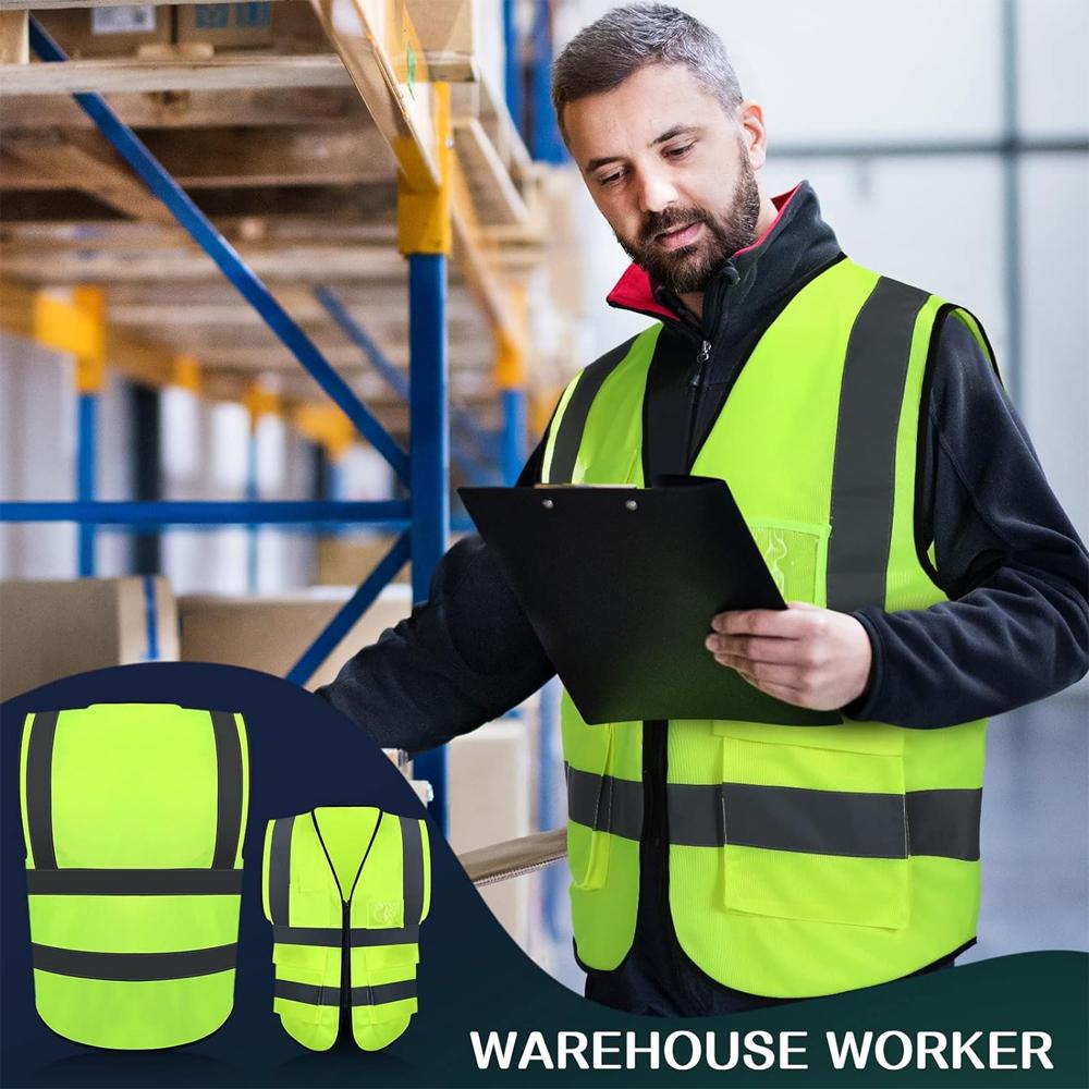 Custom Your Logo Workwear Vest Multi Pockets Construction Building Vests With Zipper Front Working Clothes For Women Men