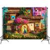 Charming Encanto Photo Backdrop Girls Birthday Photography Backdrop Magic Whole House Custom Banner Decoration Photo Prop