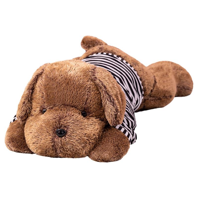 Dressed Striped Dog Dog Pillow Plush Toy Dog Doll Children'S Ragdoll Girl Birthday Gift