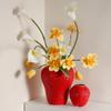 Strawberry Shape Ceramic Vase, High-End Hydroponic Flower Container, Nordic Minimalist Desk Decor for Living Room